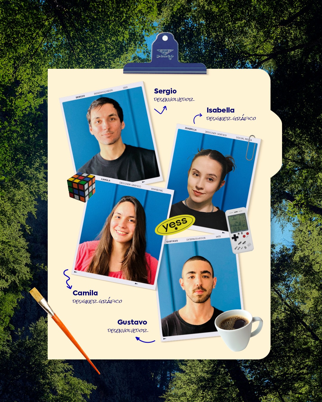Equipe Ultramarino - Sergio, Isabella, Camila e Gustavo